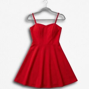 b smart red dress Juniors' B. Smart Slit & Lace-Up Midi Dress, Girl's, Size: 1, Red